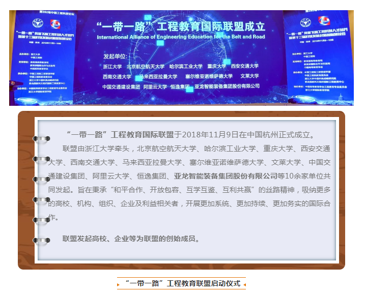“一帶一路”工程教育國際聯(lián)盟在杭州成立